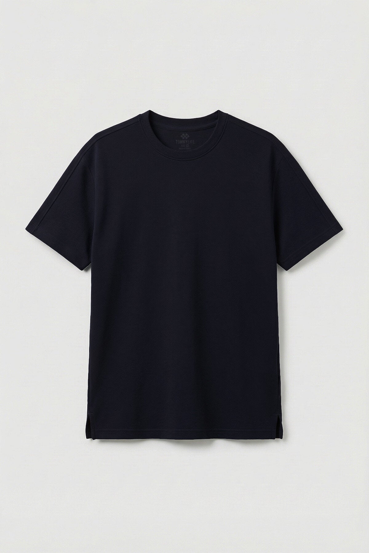 Image of Lacivert Rahat Form Esnek Nefes Alabilir Erkek T-Shirt - 88495