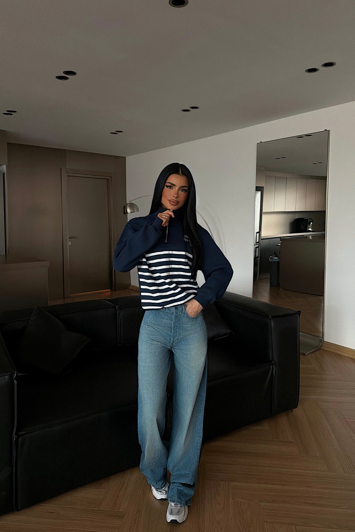 Image of Lacivert Belang Sweatshirt ATE-4638