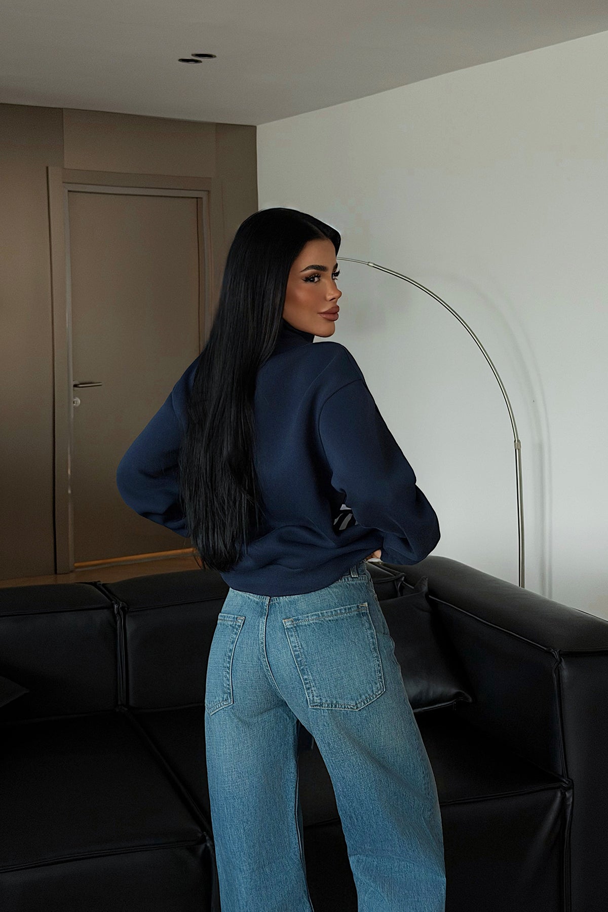 Image of Lacivert Belang Sweatshirt ATE-4638