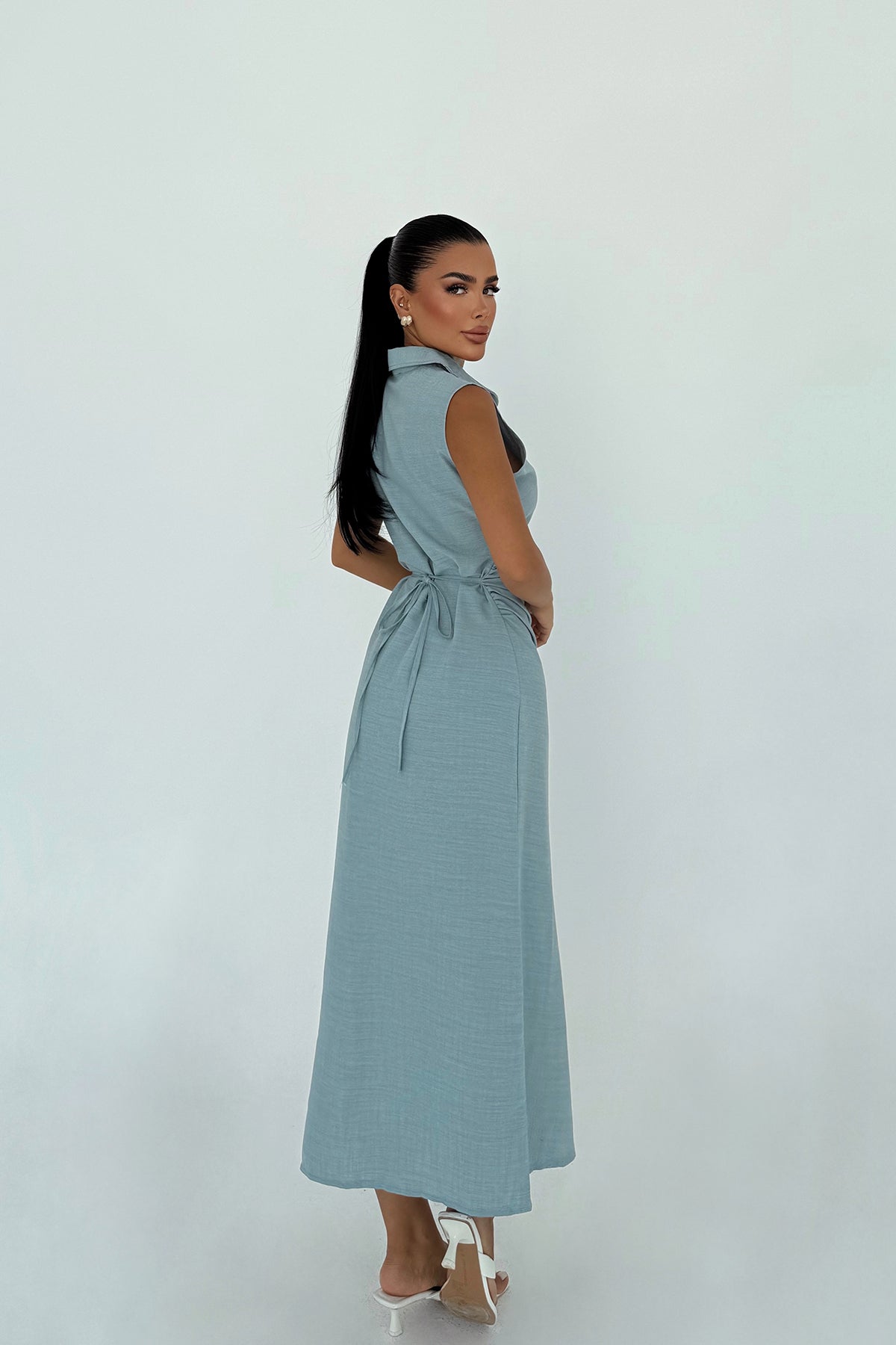 Image of Mavi Lyza Uzun Düğmeli Elbise ATE-3230