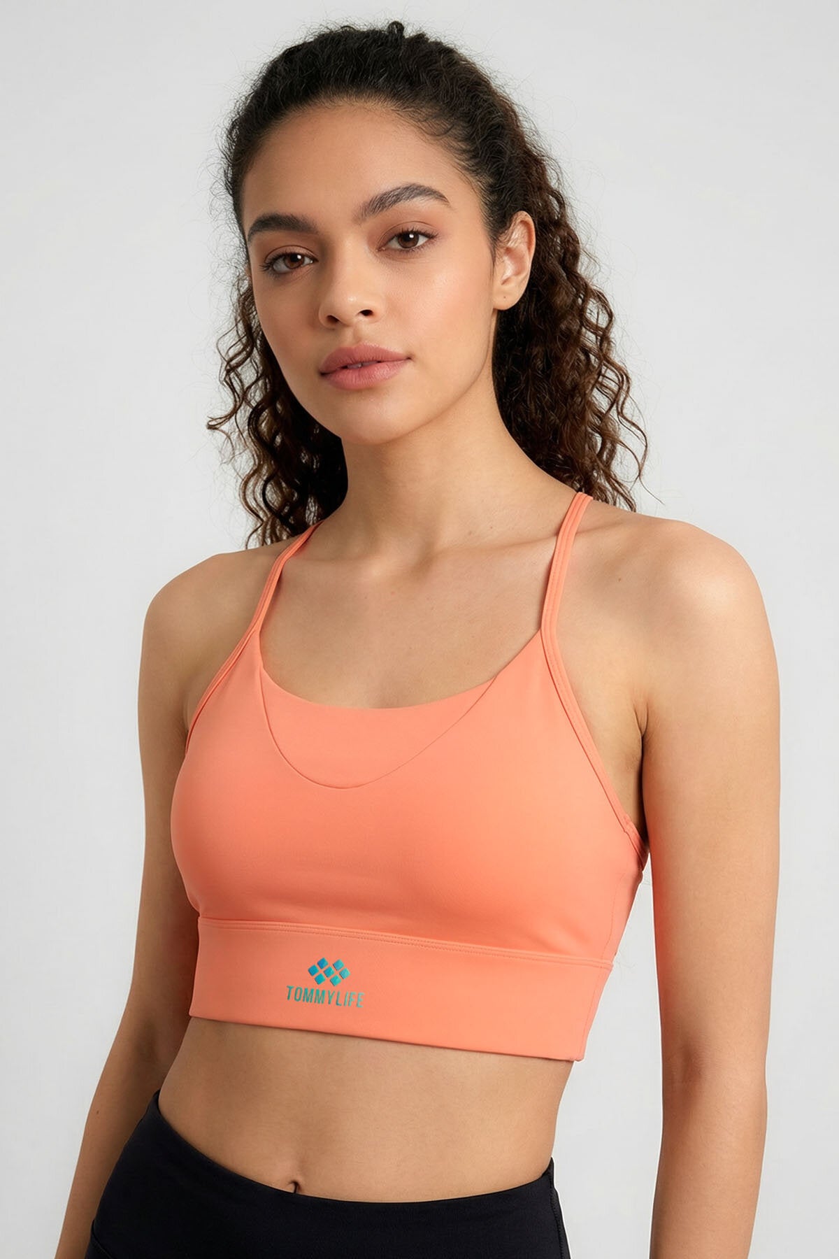 Image of Mercan Standart Fit Baskılı Sırt Detaylı Kadın Spor Büstiyer - 97300