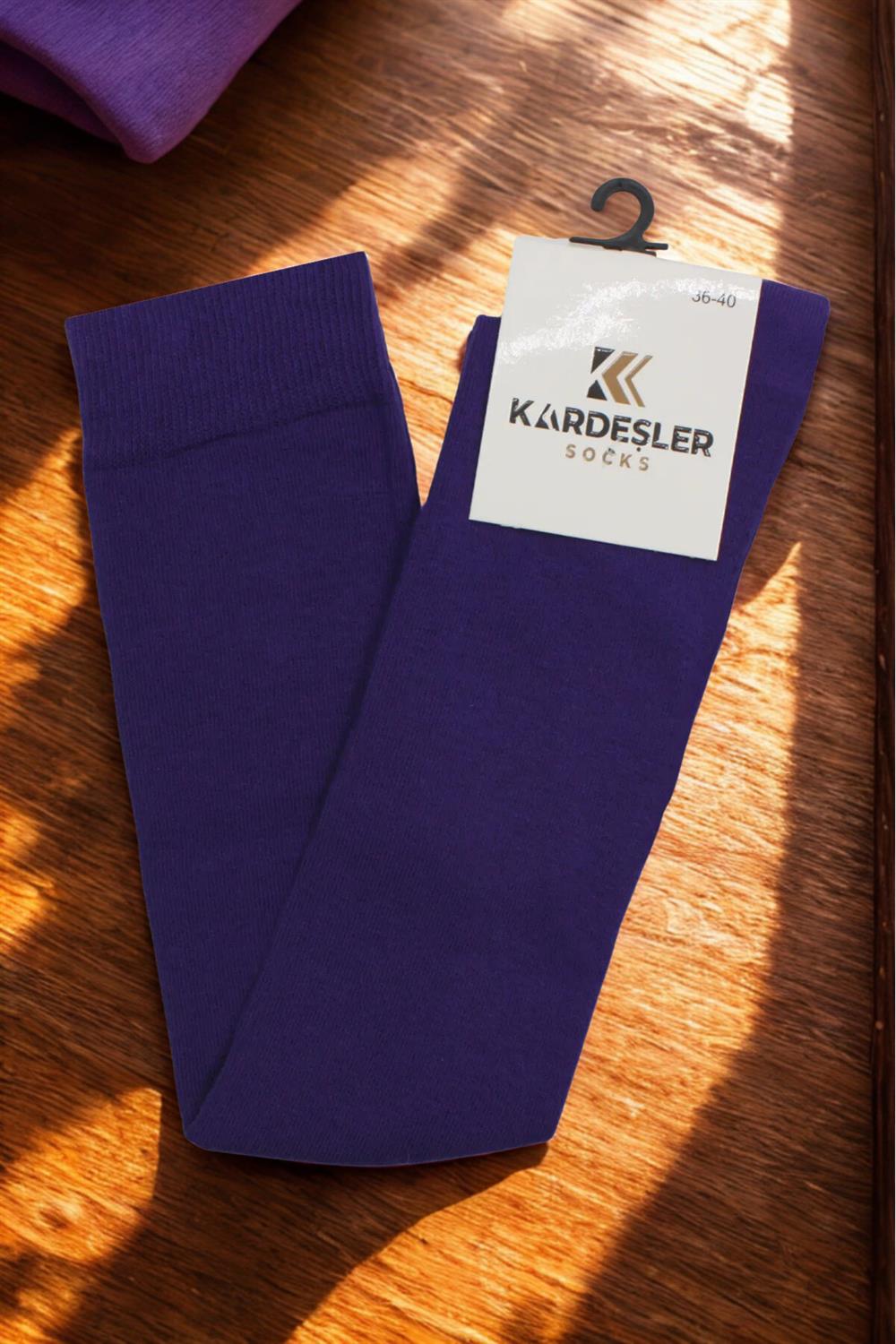 Image of Purple Knee-High Cotton Socks
