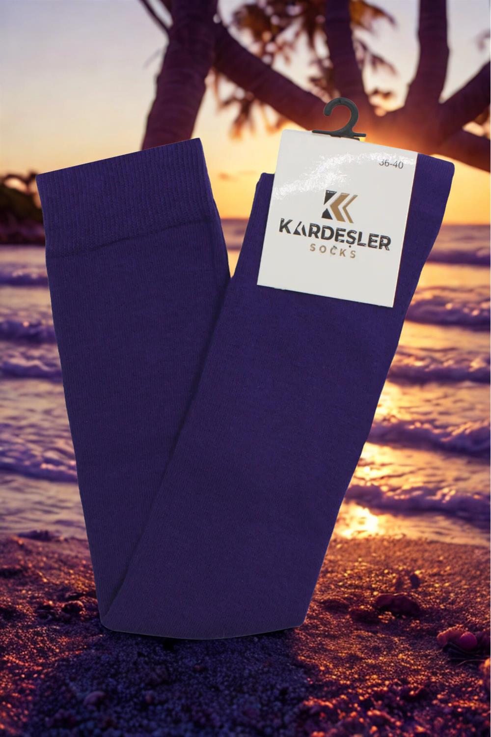 Image of Purple Knee-High Cotton Socks