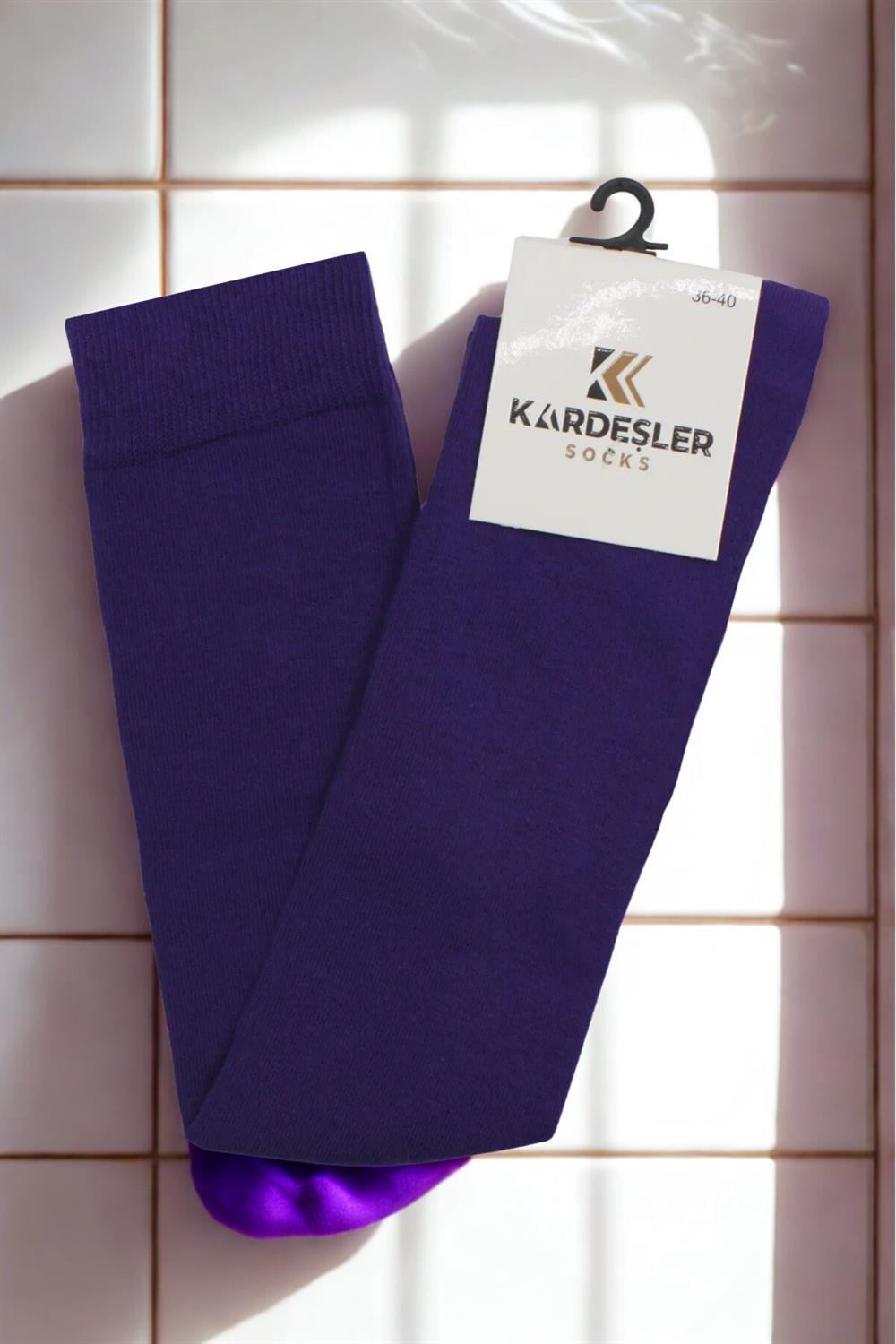 Image of Purple Knee-High Cotton Socks
