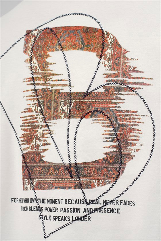 Image of Men's Oversize T-Shirt with Embroidered Details