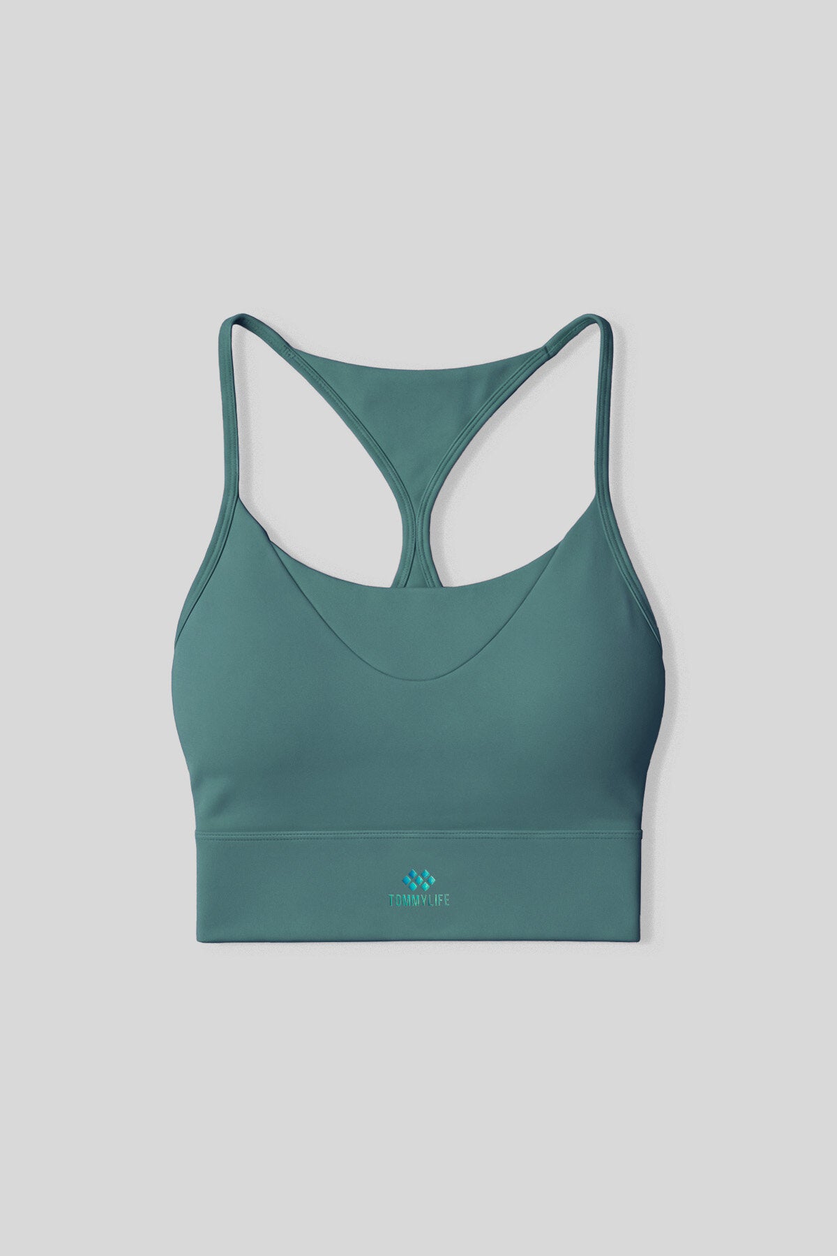 Image of Orman Yeşili Standart Fit Baskılı Sırt Detaylı Kadın Spor Büstiyer - 97300