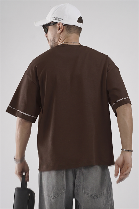 Image of Oversize Kalıp Authenticity Nakış Detaylı Tişört