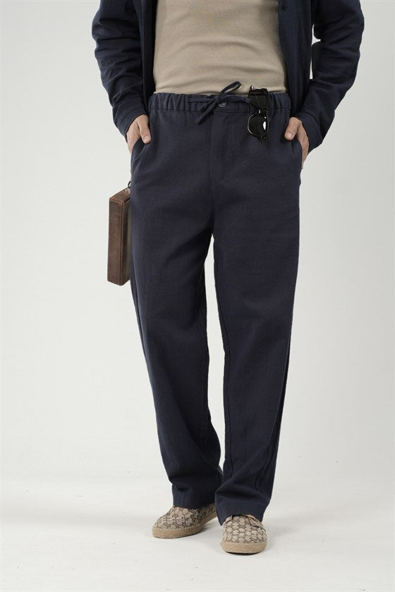 Image of Oversize Kalıp Blazer Keten Alt Üst Takım