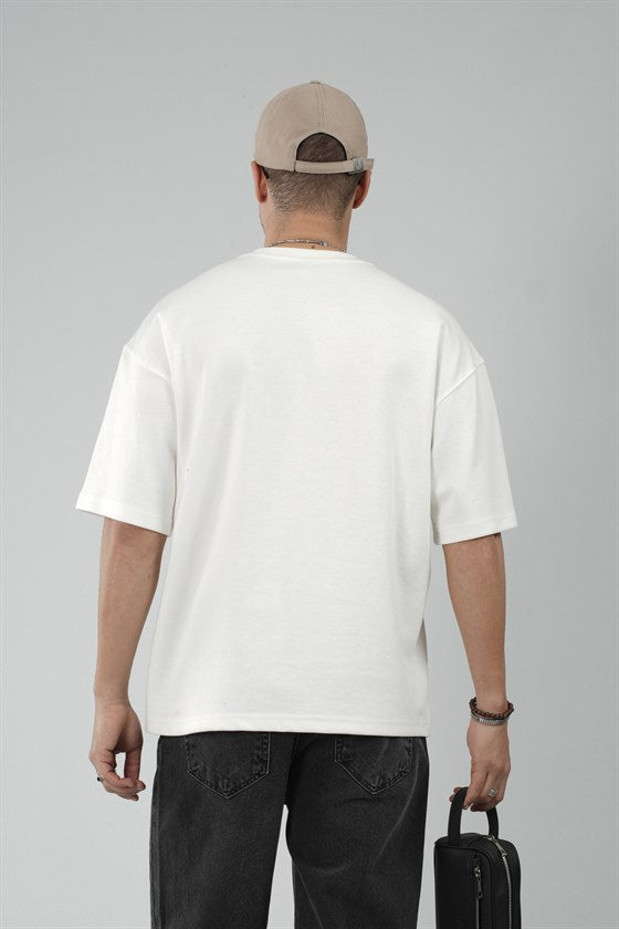 Image of Oversize Kalıp Effective Things Yazılı Basic Tişört