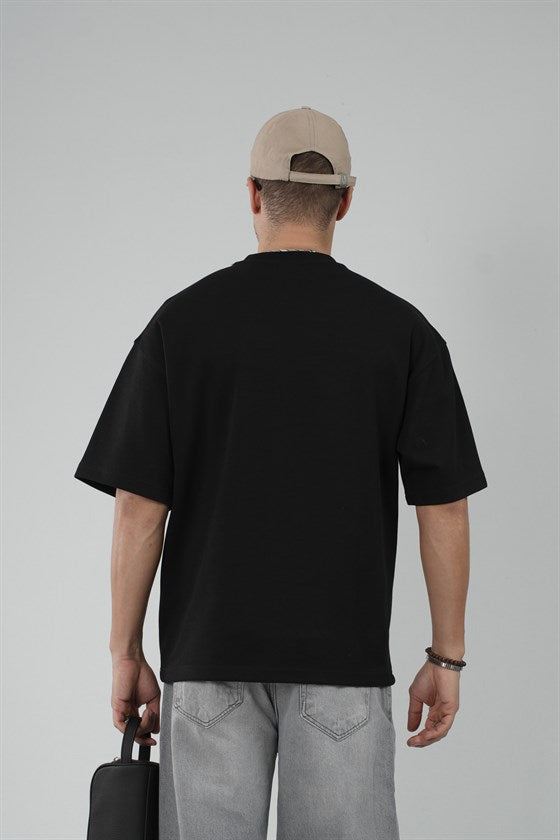 Image of Oversize Kalıp Effective Things Yazılı Basic Tişört