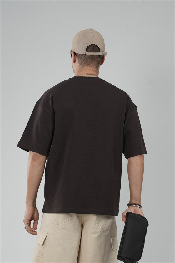 Image of Oversize Kalıp Effective Things Yazılı Basic Tişört