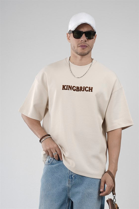 Image of Oversize Kalıp Kingbrich Baskılı Tişört