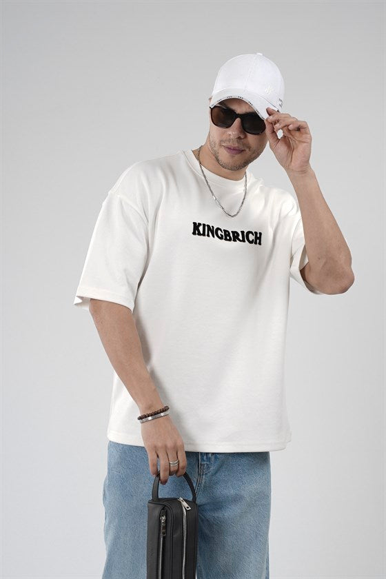 Image of Oversize Kalıp Kingbrich Baskılı Tişört
