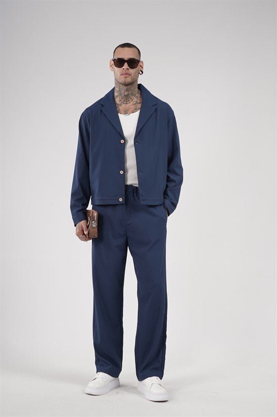 Image of Oversize Kalıp Kumaş Blazer Alt Üst Takım