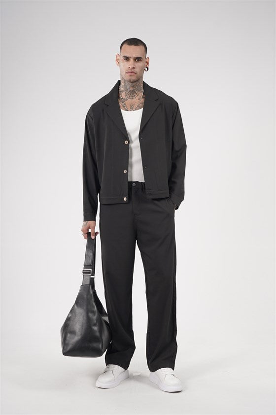 Image of Oversize Kalıp Kumaş Blazer Alt Üst Takım