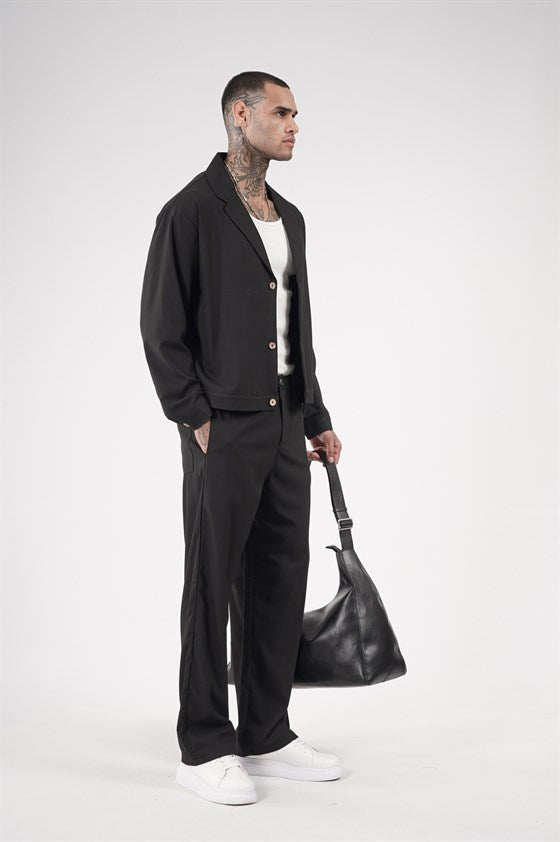 Image of Oversize Kalıp Kumaş Blazer Alt Üst Takım