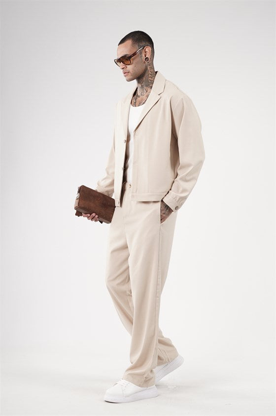 Image of Oversize Kalıp Kumaş Blazer Alt Üst Takım