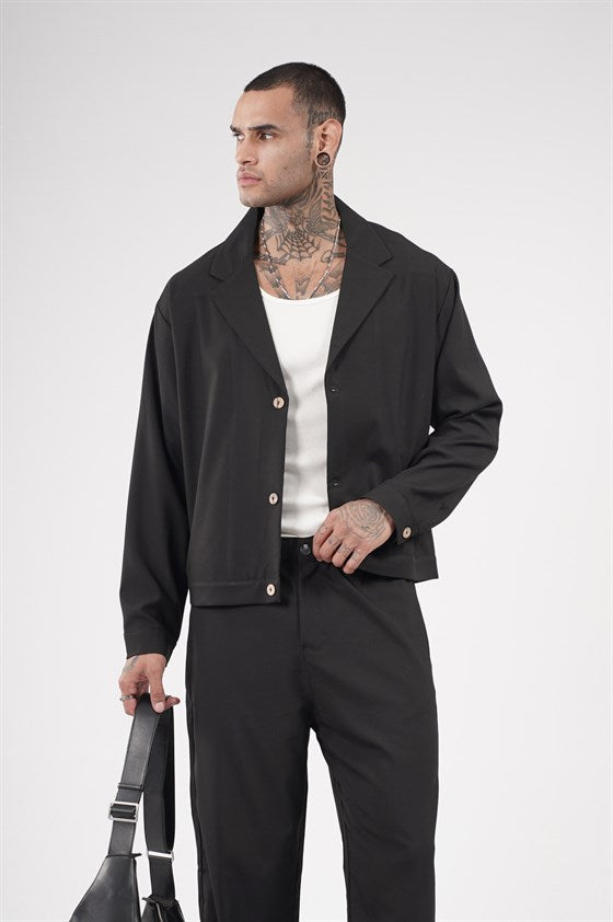 Image of Oversize Kalıp Kumaş Blazer Alt Üst Takım