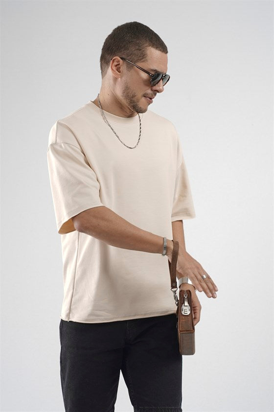 Image of Oversize Kalıp Likralı Basic Tişört