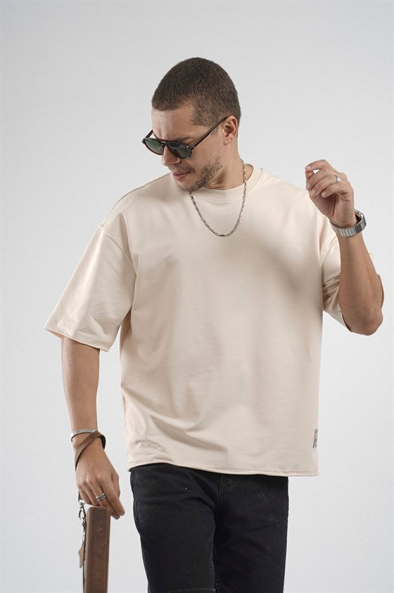 Image of Oversize Kalıp Likralı Basic Tişört