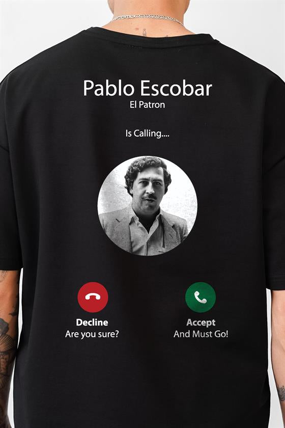 Image of Tricou unisex cu imprimeu Pablo Escobar Is Cheaming, mărime supradimensionată