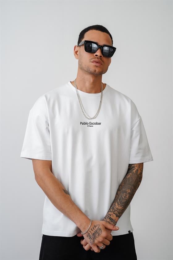 Image of Oversize Kalıp Pablo Escobar İs Calling Baskılı Unisex Tişört