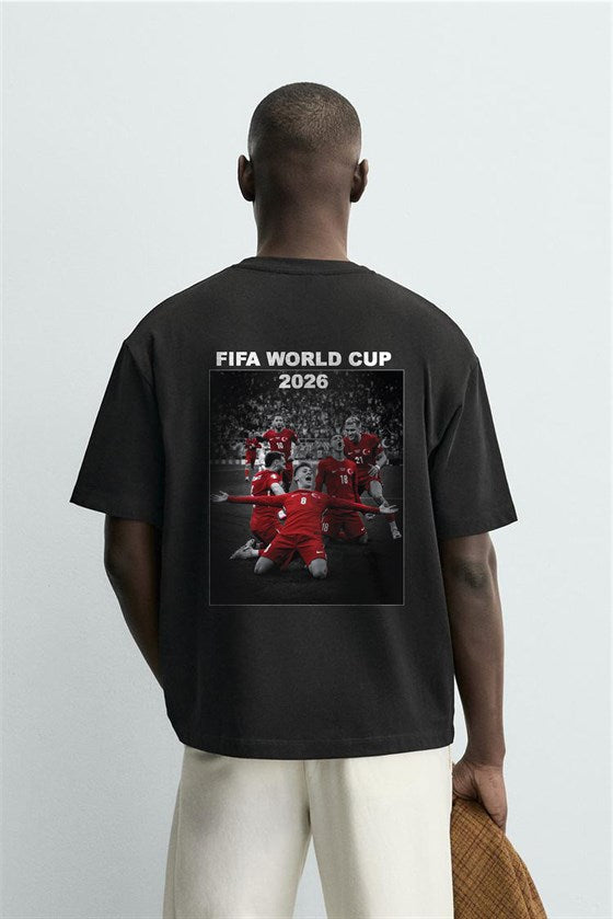 Image of Oversize Kalıp Unisex 2026 Word Cup Bizim Çocuklar Baskılı Tişört