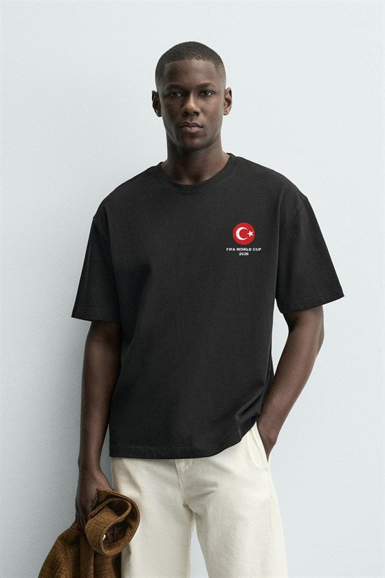 Image of Oversize Kalıp Unisex 2026 Word Cup Bizim Çocuklar Baskılı Tişört