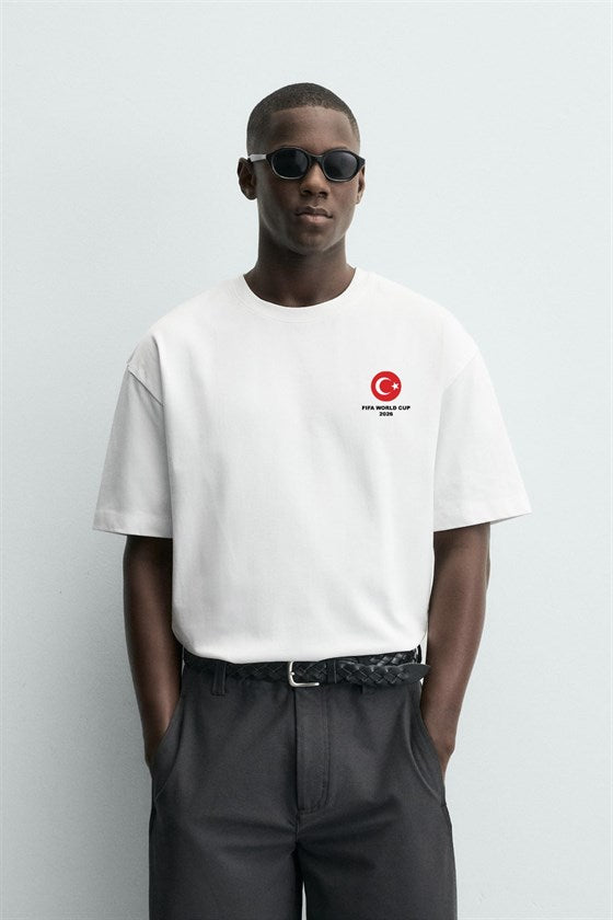 Image of Oversize Kalıp Unisex 2026 Word Cup Bizim Çocuklar Baskılı Tişört