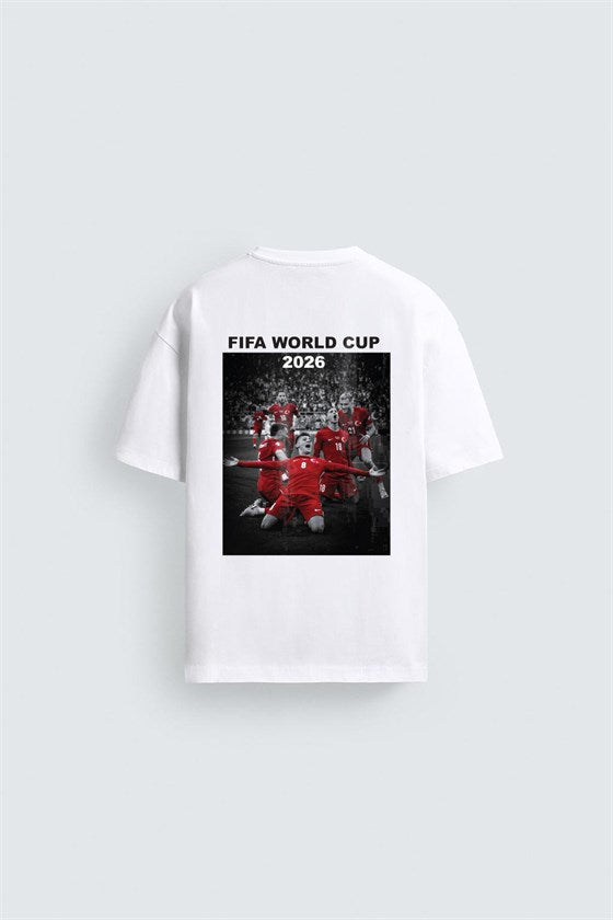Image of Oversize Kalıp Unisex 2026 Word Cup Bizim Çocuklar Baskılı Tişört