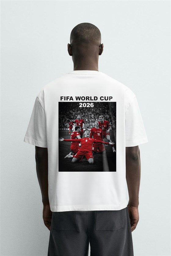 Image of Oversize Kalıp Unisex 2026 Word Cup Bizim Çocuklar Baskılı Tişört