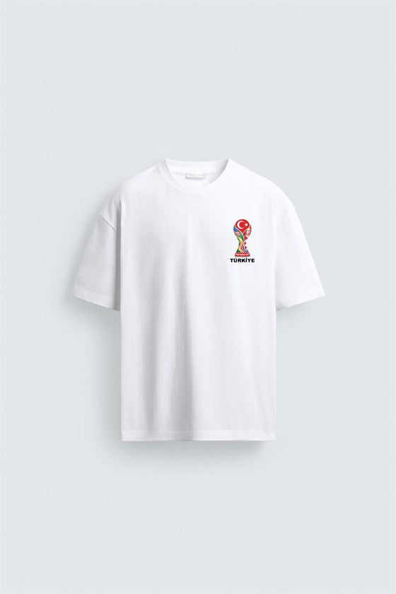 Image of Oversize Kalıp Unisex Word Cup 2026 Türkiye Baskılı Tişört