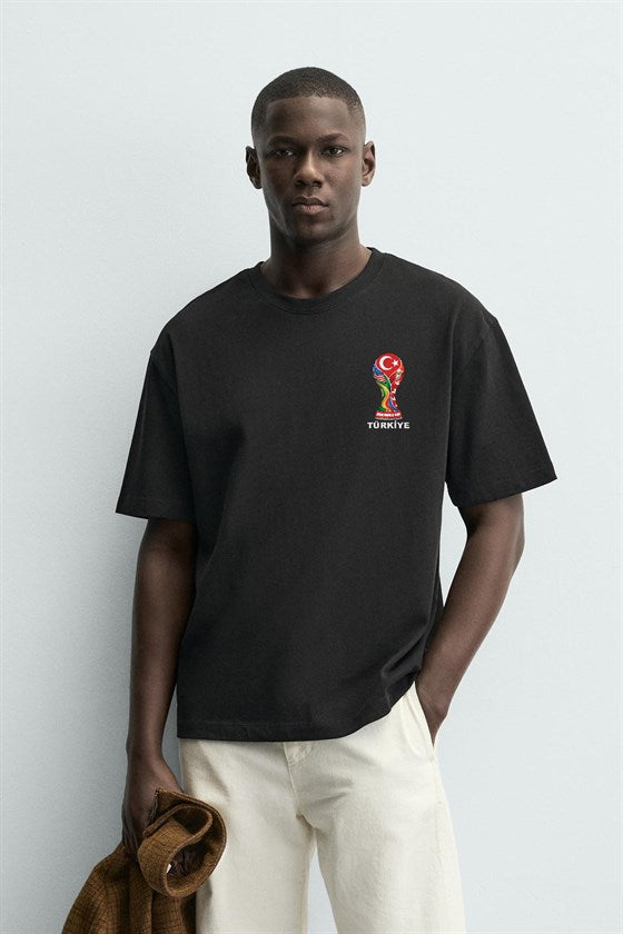 Image of Oversize Kalıp Unisex Word Cup 2026 Türkiye Baskılı Tişört