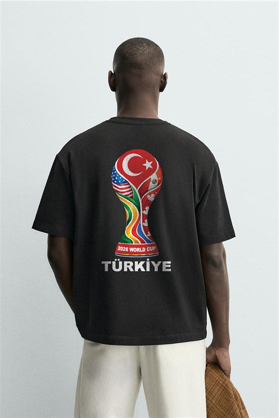 Image of Oversize Kalıp Unisex Word Cup 2026 Türkiye Baskılı Tişört