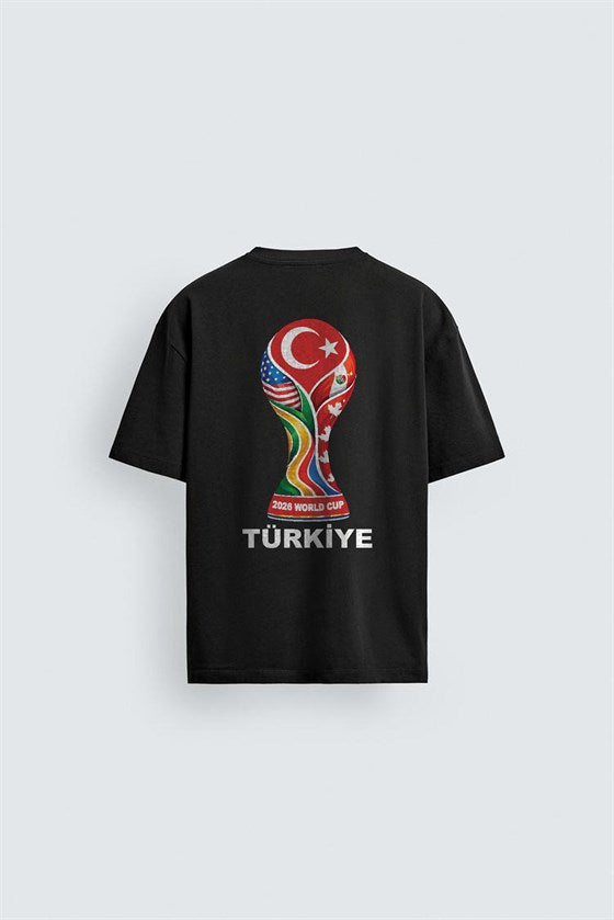 Image of Oversize Kalıp Unisex Word Cup 2026 Türkiye Baskılı Tişört