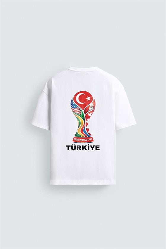 Image of Oversize Kalıp Unisex Word Cup 2026 Türkiye Baskılı Tişört