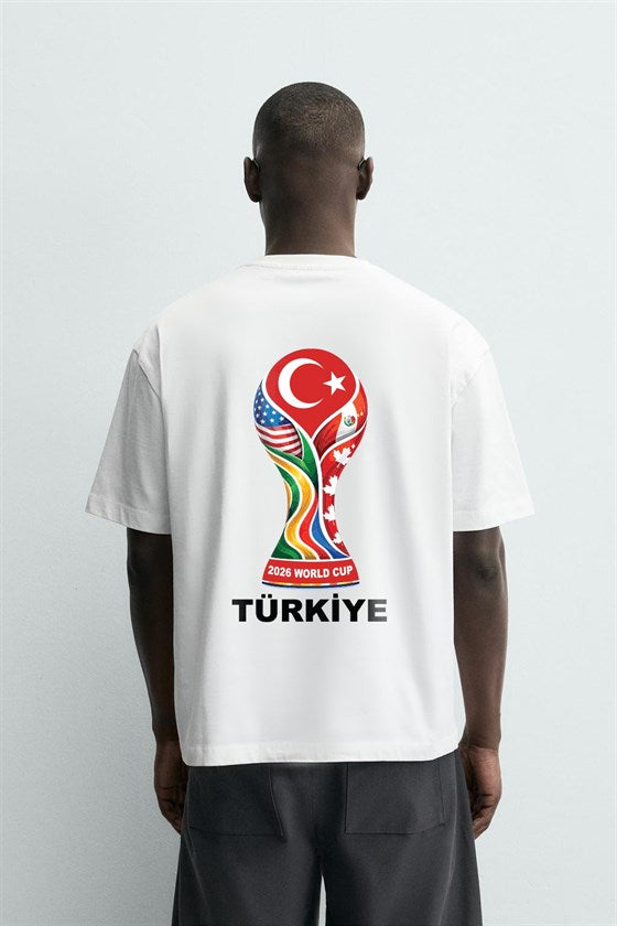 Image of Oversize Kalıp Unisex Word Cup 2026 Türkiye Baskılı Tişört