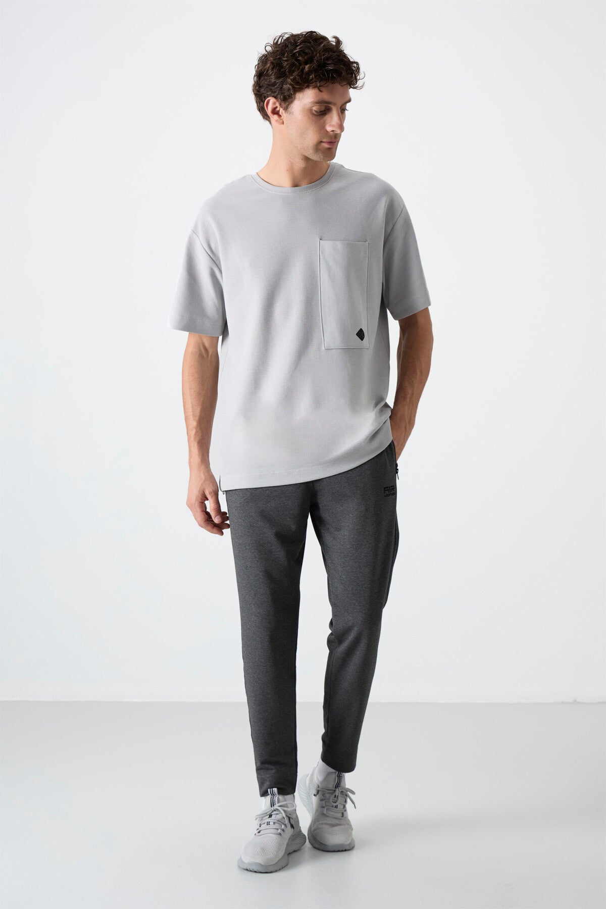 Image of Barton Antrasit Melanj Jogger Erkek Eşofman Alt - 84952