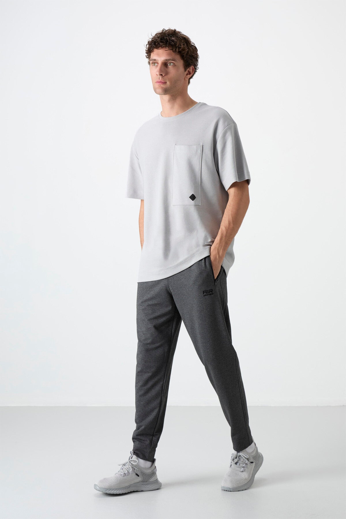 Image of Barton Antrasit Melanj Jogger Erkek Eşofman Alt - 84952