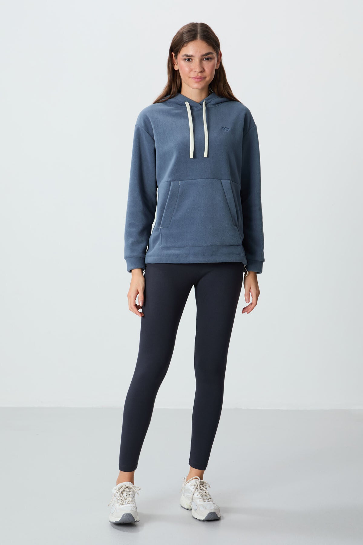 Image of Antrasit Yüksek Bel Termal Slim Fit Dar Paça Kadın Tayt - 94577
