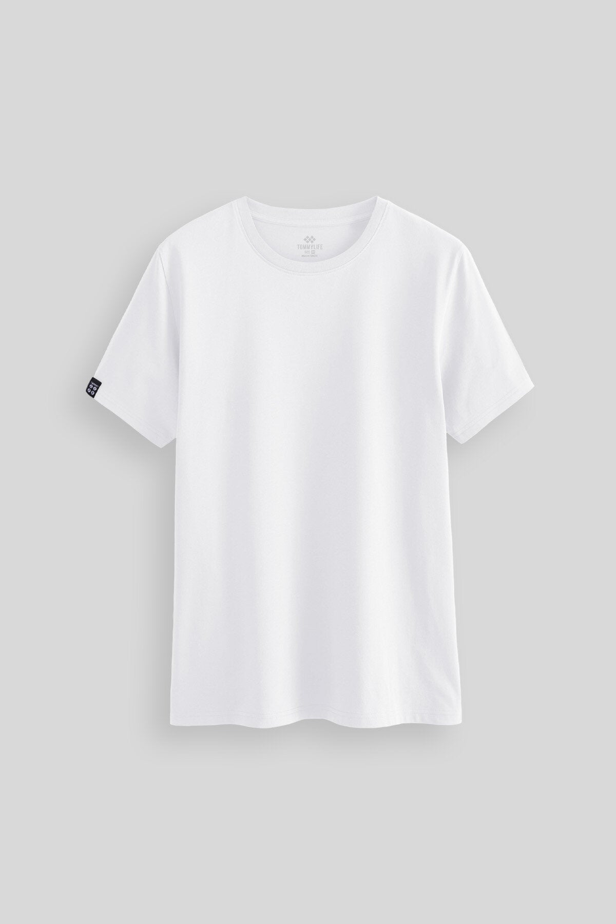 Image of Beyaz Erkek Basic Kısa Kol Standart Kalıp O Yaka T-shirt - 87911