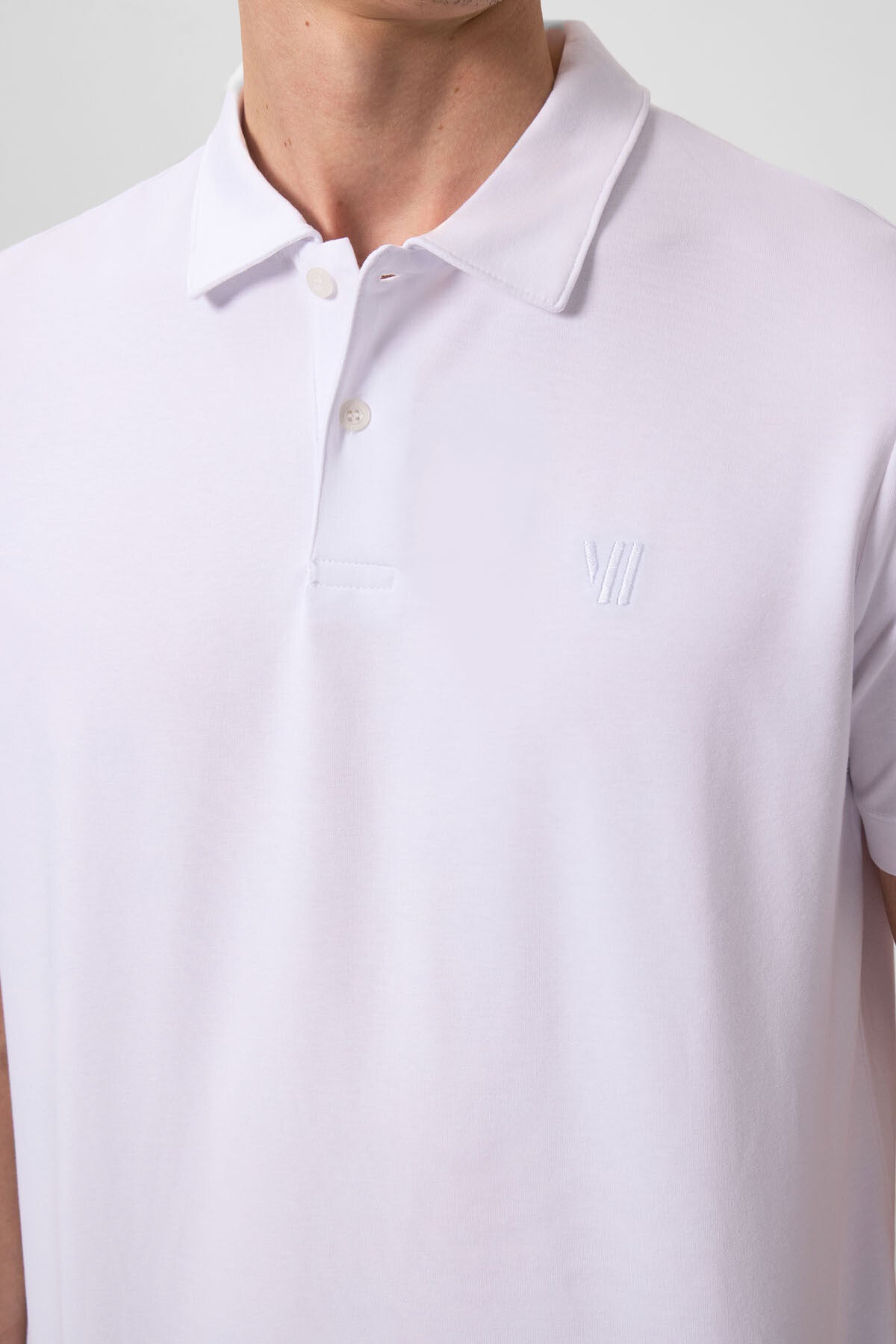 Image of Beyaz Standart Kalıp Basic Polo Yaka Erkek T-Shirt - 87768