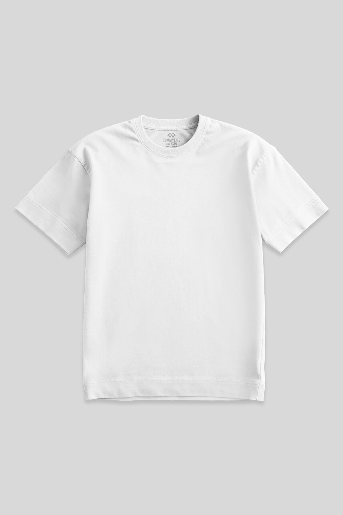 Image of Beyaz Basic Kısa Kol O Yaka Büyük Beden Erkek T-Shirt - 88072