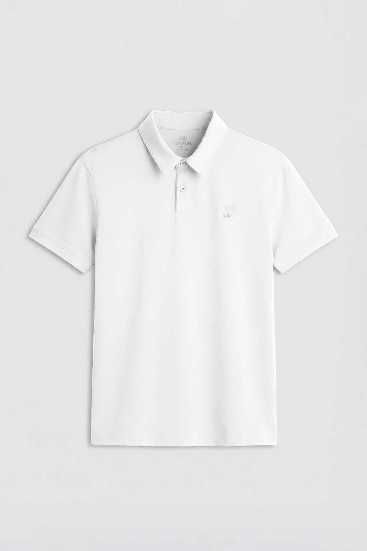 Image of Beyaz Standart Kalıp Basic Polo Yaka Erkek T-Shirt - 87748