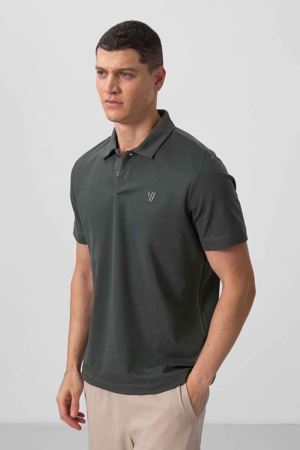 Image of Çağla Standart Kalıp Basic Polo Yaka Erkek T-Shirt - 87768