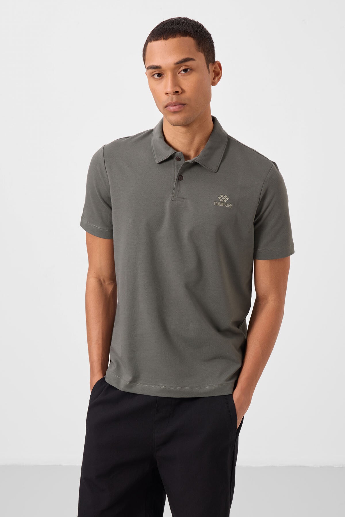 Image of Tricou pentru bărbați Çağla Standard Fit Basic Guler Polo - 87748