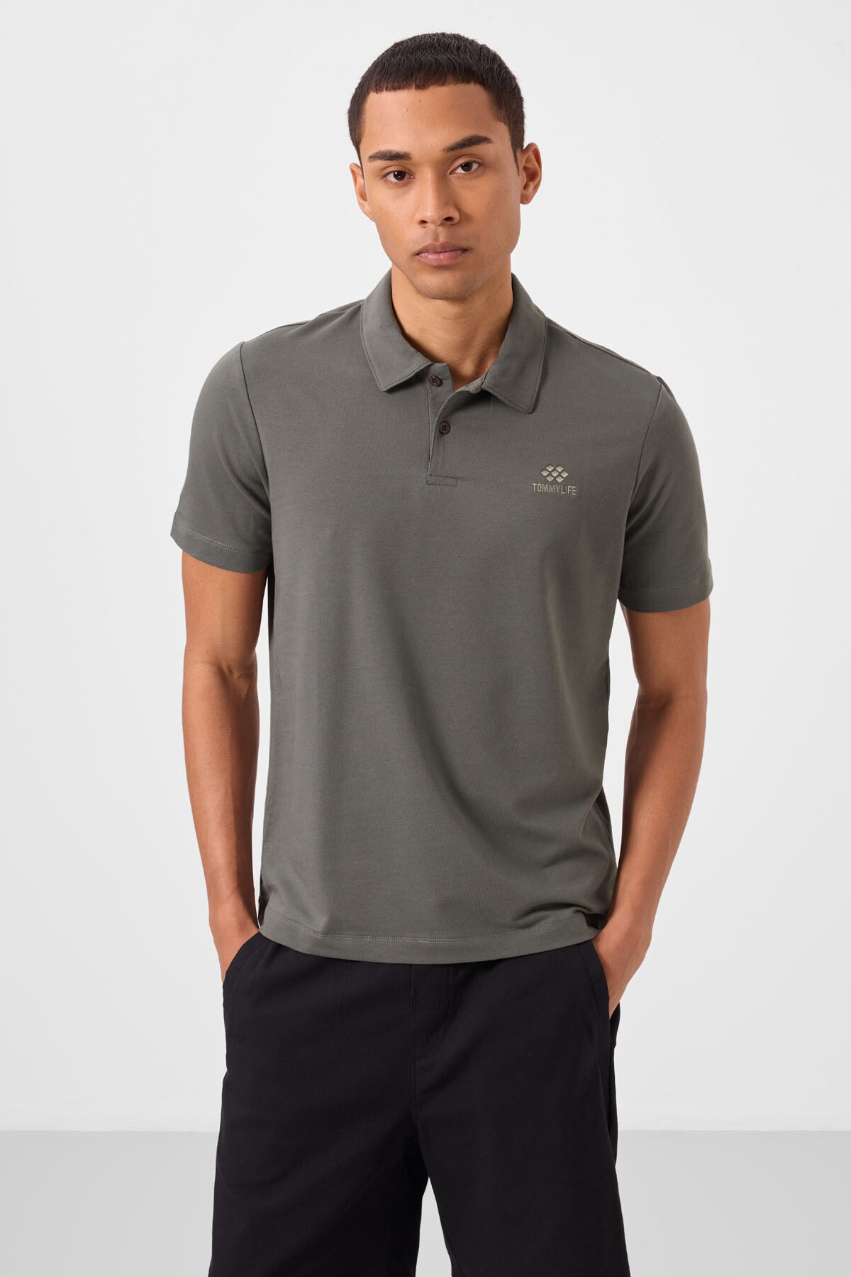 Image of Tricou pentru bărbați Çağla Standard Fit Basic Guler Polo - 87748
