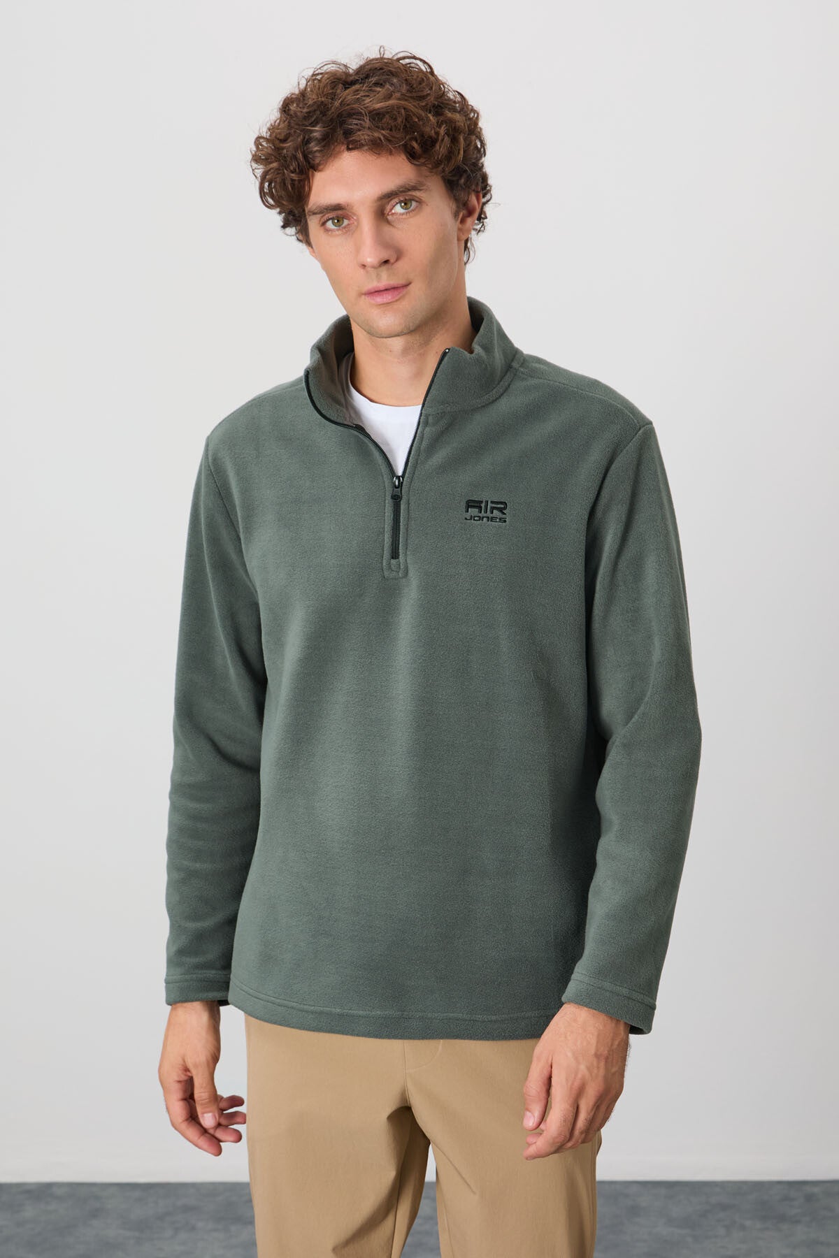 Image of River Çağla Dik Yaka Erkek Polar Sweatshirt - 88310