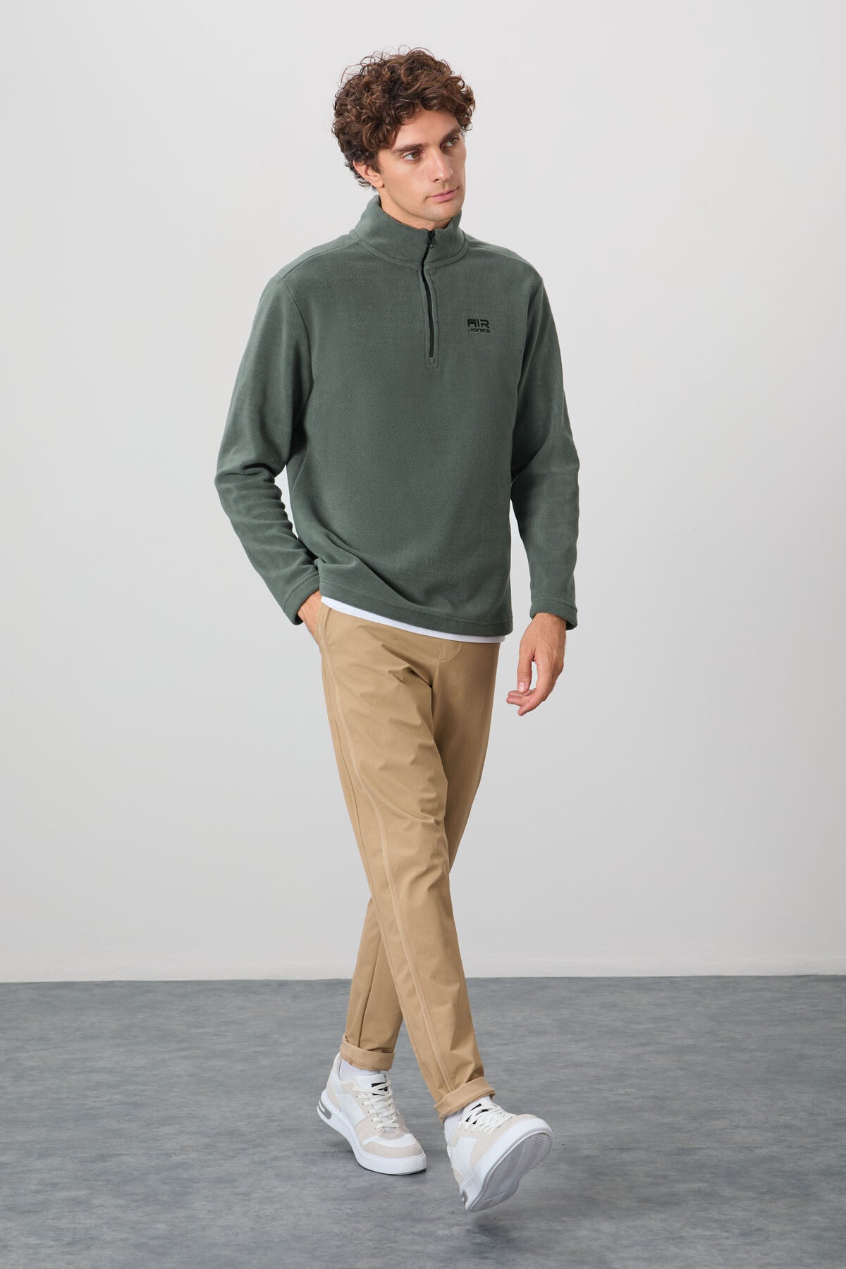 Image of River Çağla Dik Yaka Erkek Polar Sweatshirt - 88310
