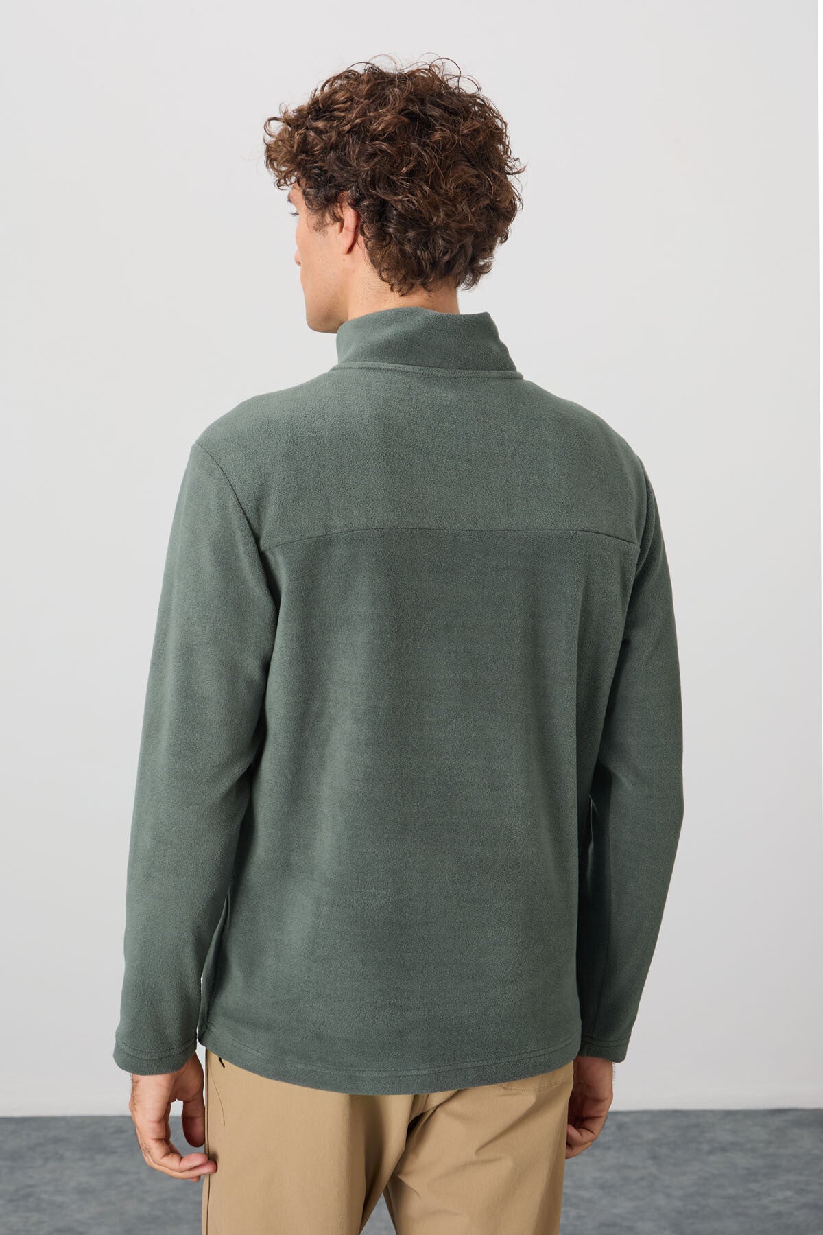 Image of Hanorac din fleece pentru bărbați cu guler înalt River Çağla - 88310
